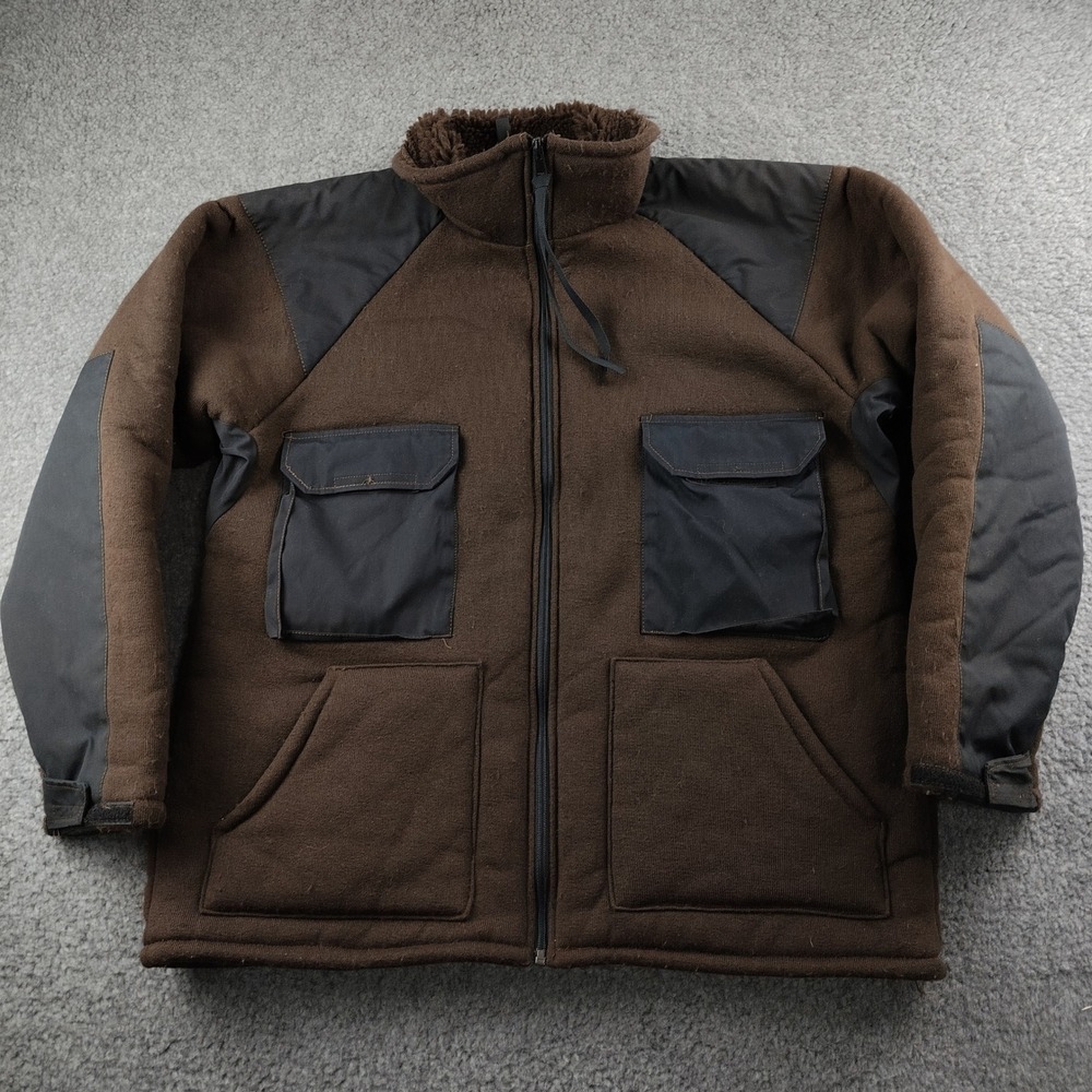 UNICOR Shirt Cold Weather Mens XL Synthetic Fiber Pile Brown Bear Suit Military